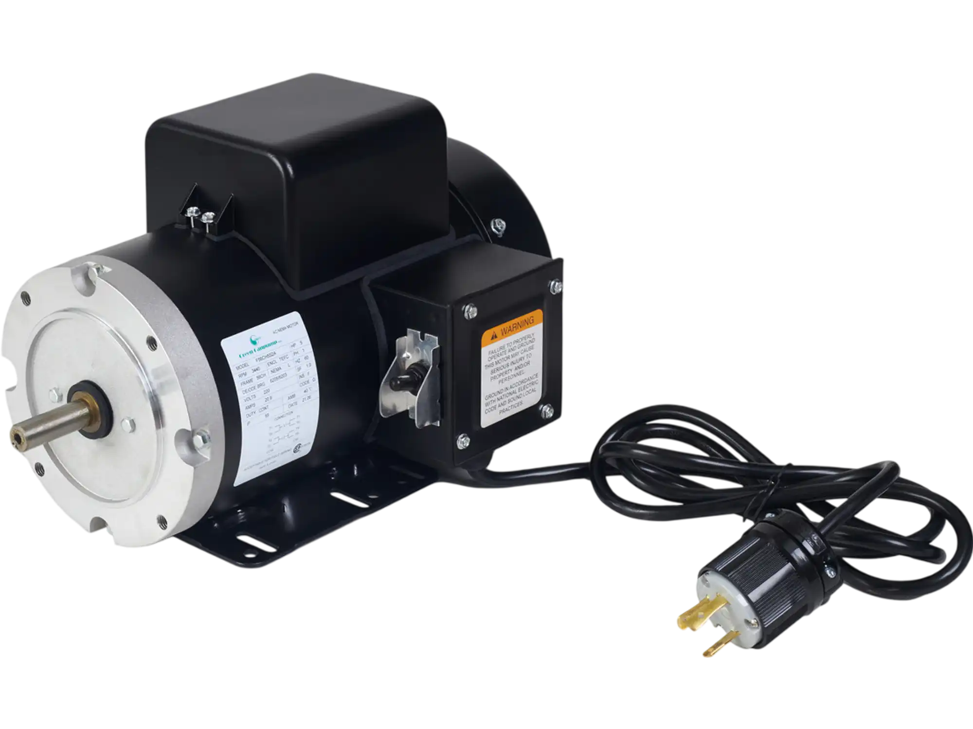 Canpump 402105 Electric Motor 5 HP Single-Phase 240V 56C 5/8-inch Shaft New