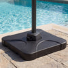 Heavy-duty cantilever patio umbrella base with 242 lbs capacity, designed for stability and easy filling by water or.
