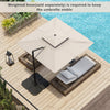 9.5 Feet Cantilever Patio Umbrella with 360° Rotation and Double Top-Beige - Gallery View 1 of 10