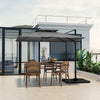 9.5 Feet Cantilever Patio Umbrella with 360° Rotation and Double Top-Gray - Gallery View 1 of 10