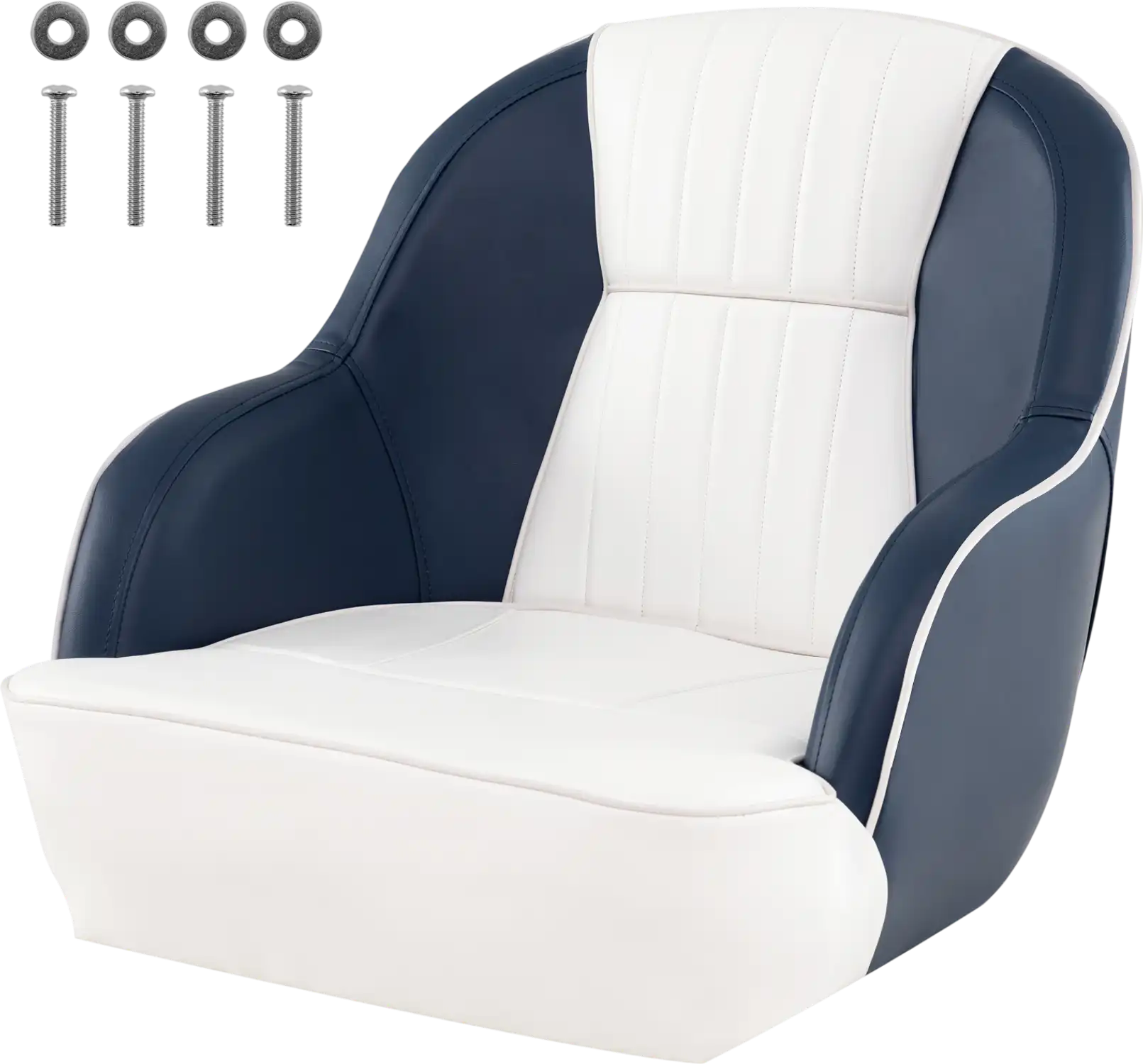Costway Captain Bucket Seat Pontoon Boat Chair Armrests PVC Leather 37239998 New