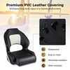 Captain bucket seat in black with waterproof PVC leather, designed for boating with ergonomic support and easy cleaning.