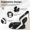 Ergonomic Captain Bucket Seat in black with waterproof PVC leather, featuring high curved armrests for comfort and.