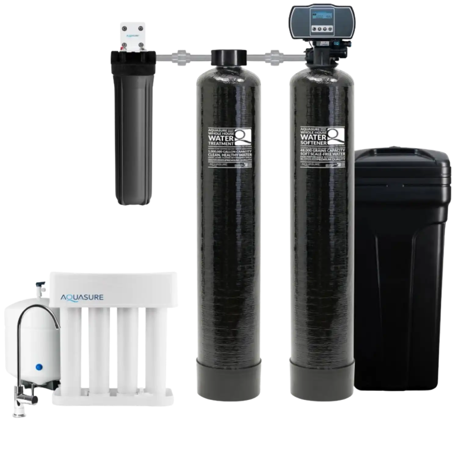 Aquasure AS-SE1000A Signature Elite Series 48,000 Grains Whole House Water Filter System New