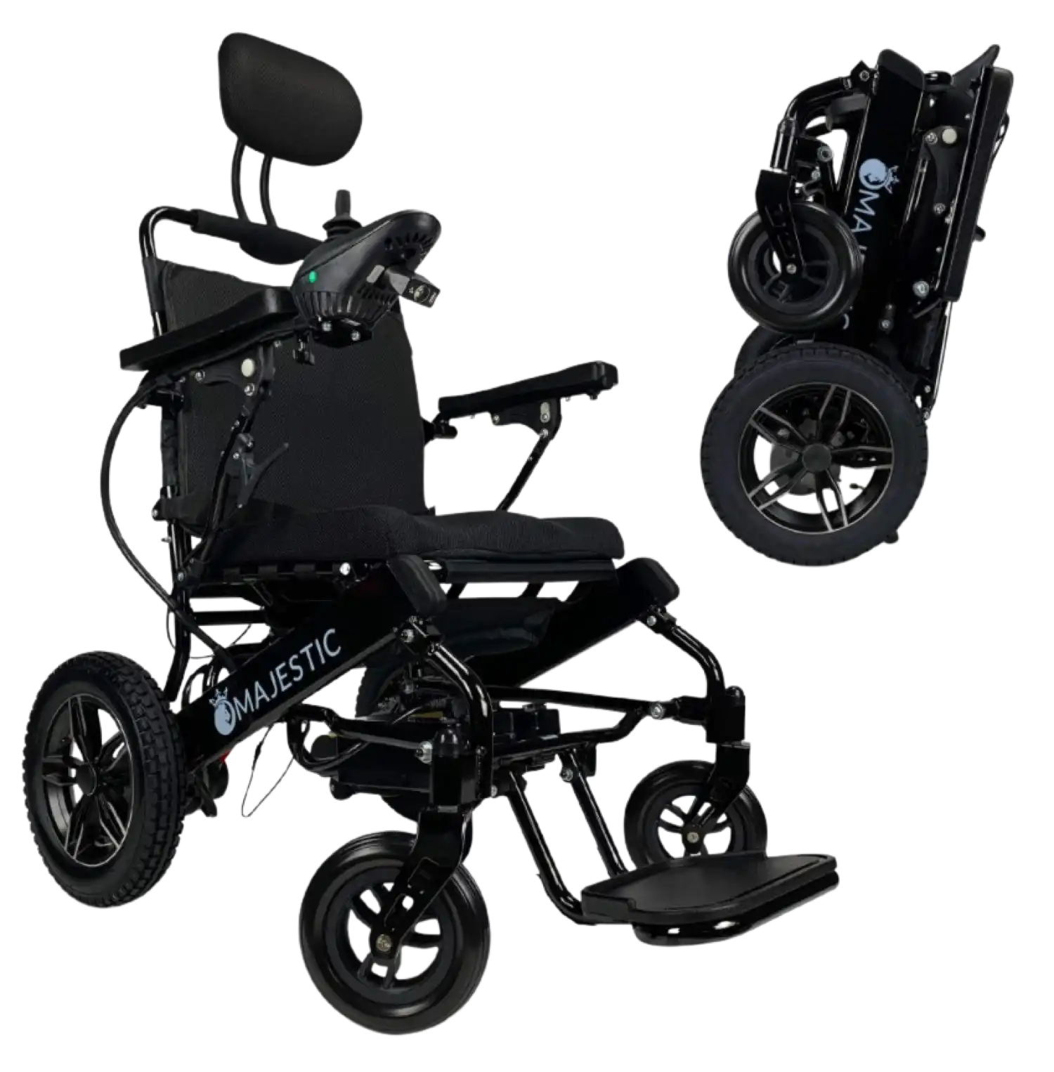 ComfyGO IQ-9000 Auto Recline Majestic Remote Controlled Travel Manual Folding Electric Wheelchair New