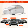 Car cover for SUVs up to 200 inches, featuring UV, rain, and dust protection with elastic band for secure fit.