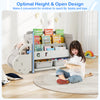 Car-themed kids toy storage and bookshelf with 3-tier design, 25" height, and BPA-free material for safe use.