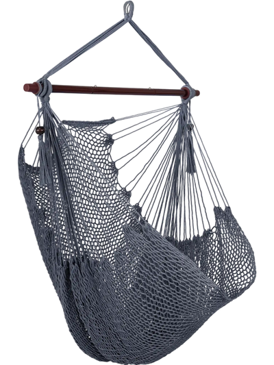 Costway Caribbean Hammock Chair Metal Spreader Bar Woven Rope Swing 72562273 New