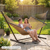 Caribbean Hammock with Spreader Bar for Patio Poolside-Khaki - Gallery View 1 of 11