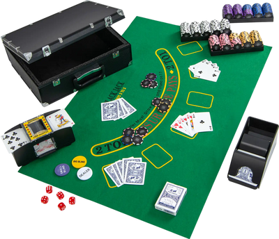 Costway 300-Piece 14 Gram Casino Poker Chip Set 89241365 New