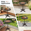 24" round patio dining table in bronze with a painted tabletop, ideal for outdoor or indoor use, featuring a sturdy.