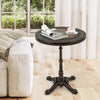 Round 24" patio dining table in bronze cast aluminum, featuring a painted tabletop, ideal for indoor or outdoor use.