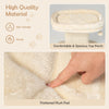 Thickened plush pad on the beige modern cat tree tower, perfect for cats to relax and enjoy a comfortable perch.