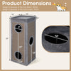 39-inch tall gray cat condo featuring 4 stories, 3 hideaways, and sisal scratching posts for multi-cat households.