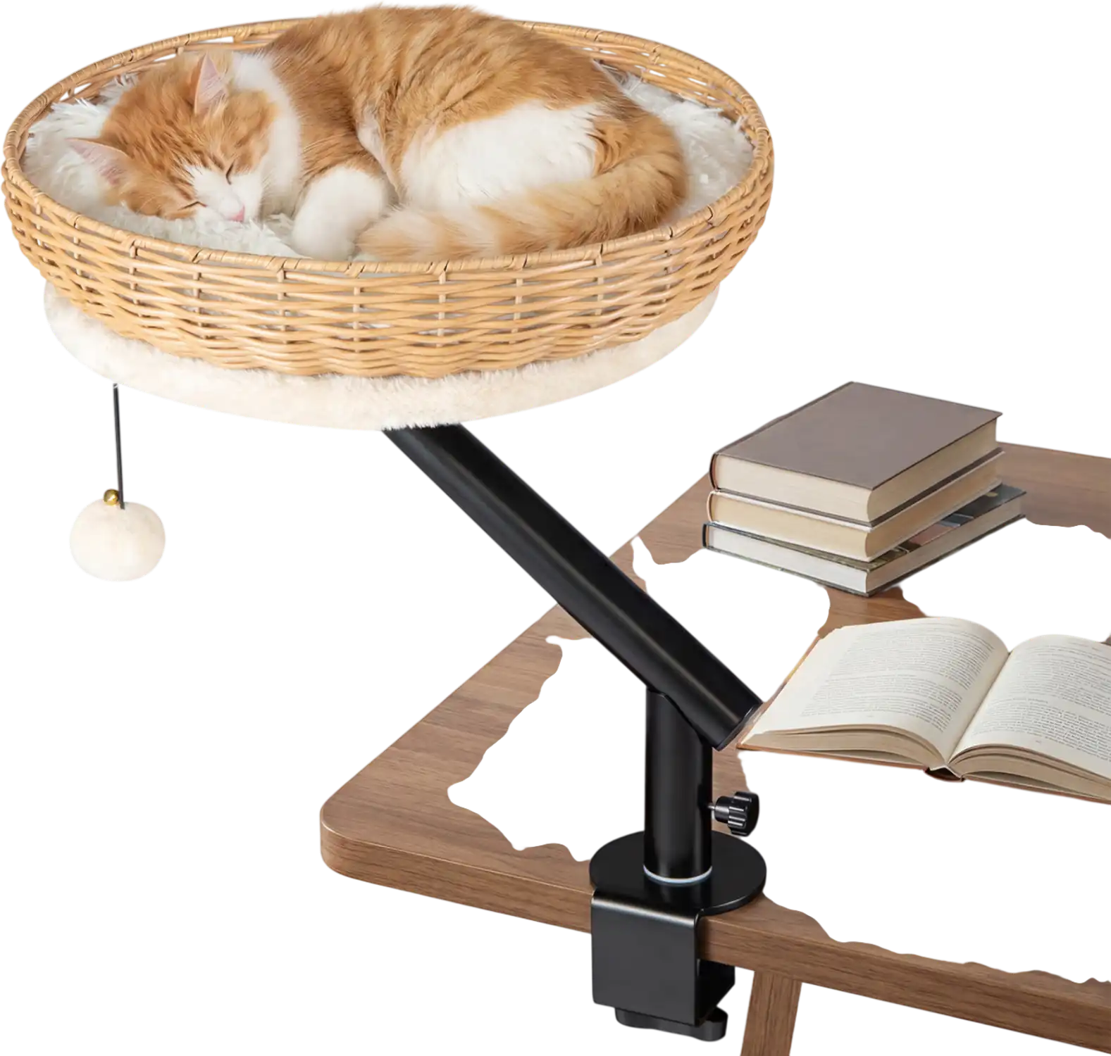 Costway Indoor Cat Desk Bed Removable Padded Cushion 65268625 New