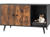 Cat Litter Box Enclosure with Double Door Cabinet