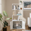 56 Inch Tall Cat Litter Box Enclosure with Storage-White - Gallery View 1 of 10