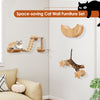 Cat wall furniture set featuring shelves, hammock, and climbing steps for playful and restful spaces for kittens.