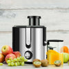 Centrifugal juicer machine with stainless steel finish, dual-speed control, and 2.5" wide feed chute for easy juicing.