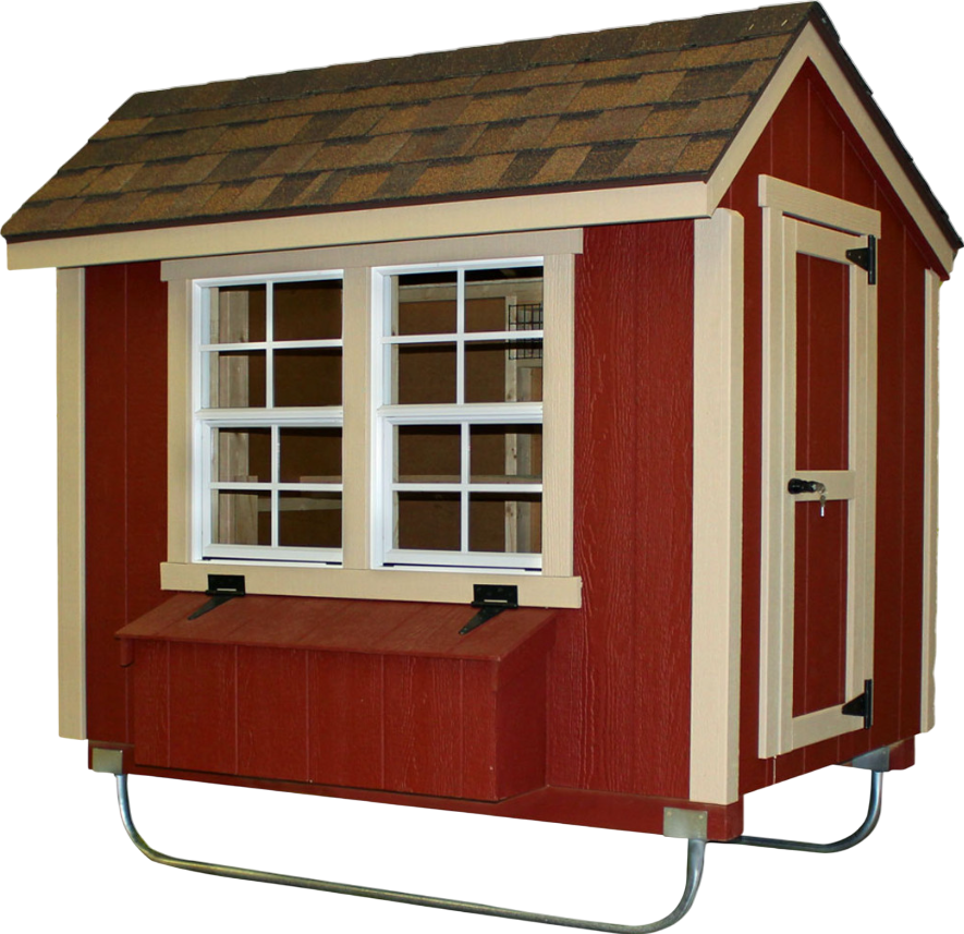 EZ-FIT Chicken Coop Kit 5' x 8' for 18–22 Chickens with Roost Ramp and Egg Box New