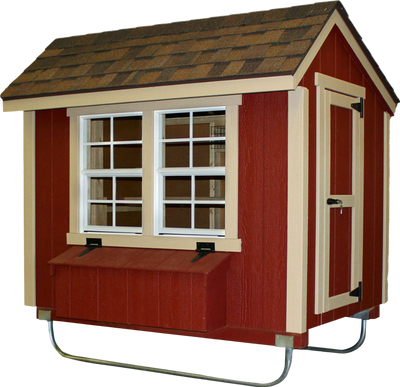 EZ-FIT Chicken Coop Kit 5' x 8' for 18–22 Chickens with Roost Ramp and Egg Box New