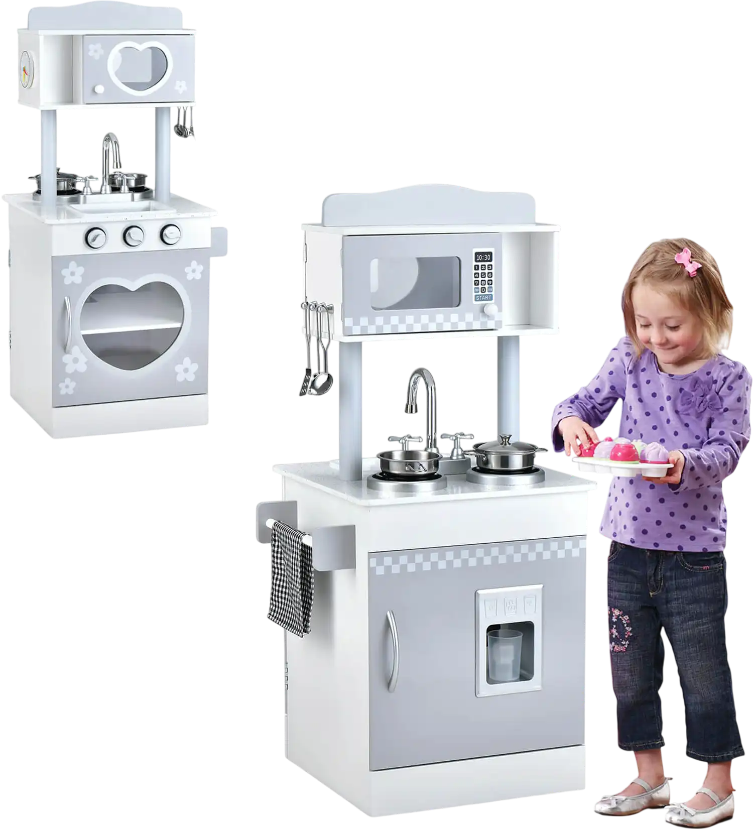 Costway Chef Pretend Kitchen Playset Cooking Oven Sink Toddlers 98517346 New