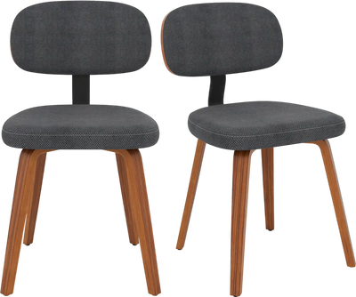 Costway Chenille Upholstered Wooden Dining Chairs Set of 2 73115958 New