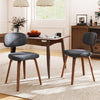 Chenille Fabric Upholstered Wooden Kitchen Chairs Set of 2-Dark Gray - Gallery View 1 of 7