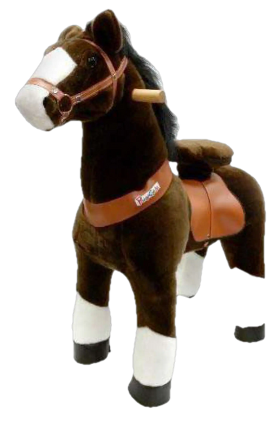 PonyCycle Vroom Rider U Series U421 Ride-on Dark Brown with White Hoof Large New