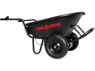 Chore Warrior CW322 Electric Wheelbarrow 350 lb. Capacity 6 Cu. Ft. Poly Tray 24V New