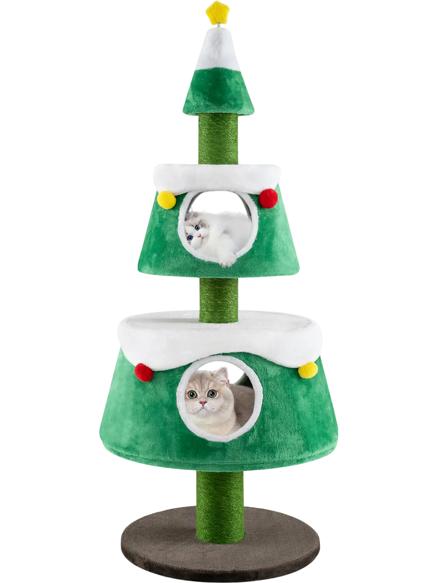 Costway Christmas Cat Tree Indoor Cats Holiday Tower 2 Condos 34296187 New