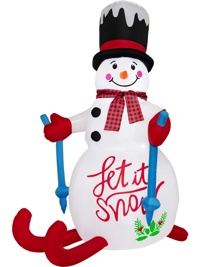 Costway Christmas Inflatable Snowman LED Lights Built-In Sandbag 92471658 New