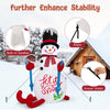 6FT Christmas inflatable decoration with built-in sandbag, LED lights, and stability accessories for outdoor festive.