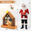 Christmas inflatable nativity scene with built-in lights, featuring the Holy Family design for festive outdoor decor.