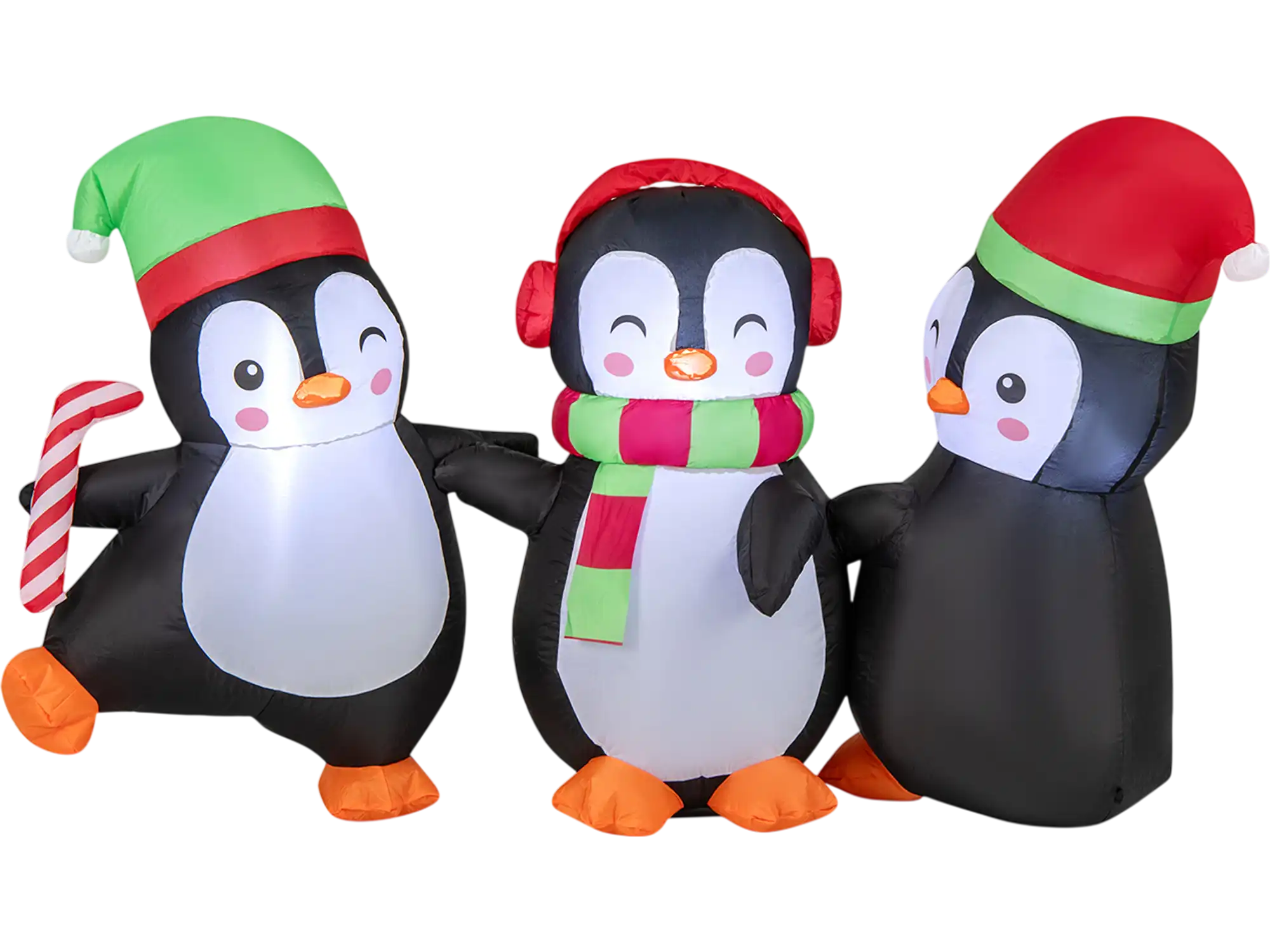 Costway Christmas Inflatable Penguin Family Built-in LED Lights 51927386 New