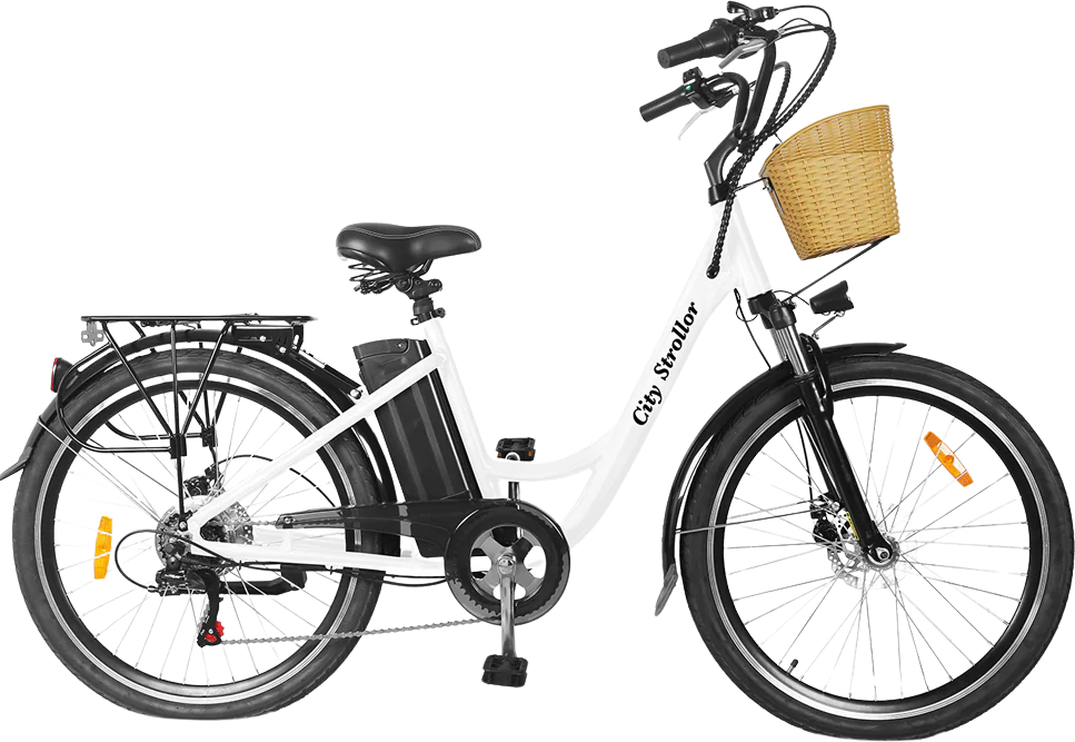 NAKTO City Stroller Electric Bicycle 6 Speed E-Bike 26