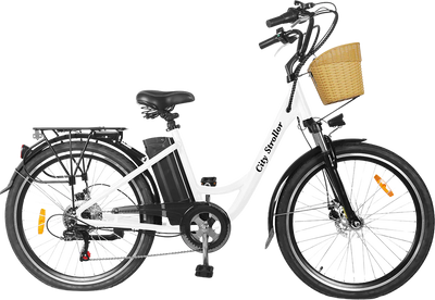 NAKTO City Stroller Electric Bicycle 6 Speed E-Bike 26
