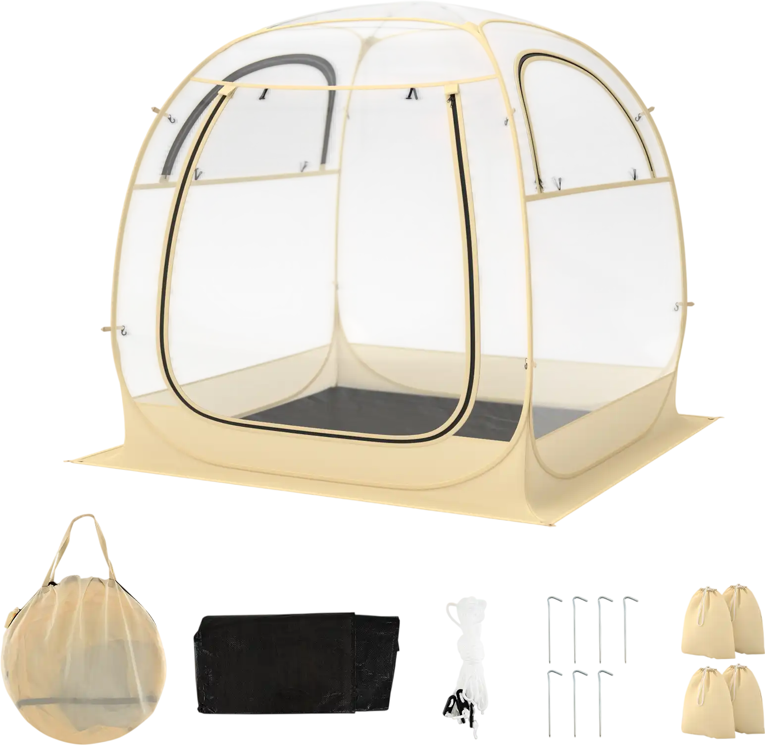Costway Instant Pop Up Sports Tent w/ Carrying Bag Floor Mat 87491623 New