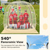 Transparent PVC sports tent with panoramic view, ideal for outdoor activities, featuring a waterproof floor mat and.