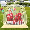 Transparent pop-up sports tent for 5-6 people, featuring a waterproof floor mat and ideal for outdoor activities.