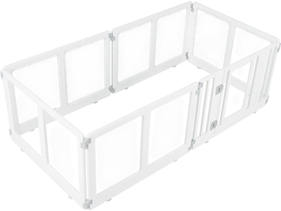Costway Clear Plastic Dog Playpen Secure Locking Door 11611308 New
