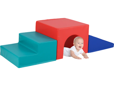Costway Climb Crawl Foam Block Play Set Infant Baby Red 97568432 New