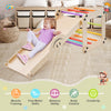 Climbing triangle ladder toy with reversible ramp, multicolor design, promoting muscle training and creativity for.