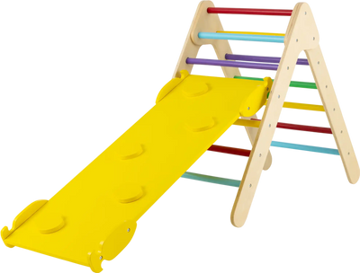 Costway 3-in-1 Wooden Climbing Triangle Set w/ Ramp 89574163 New