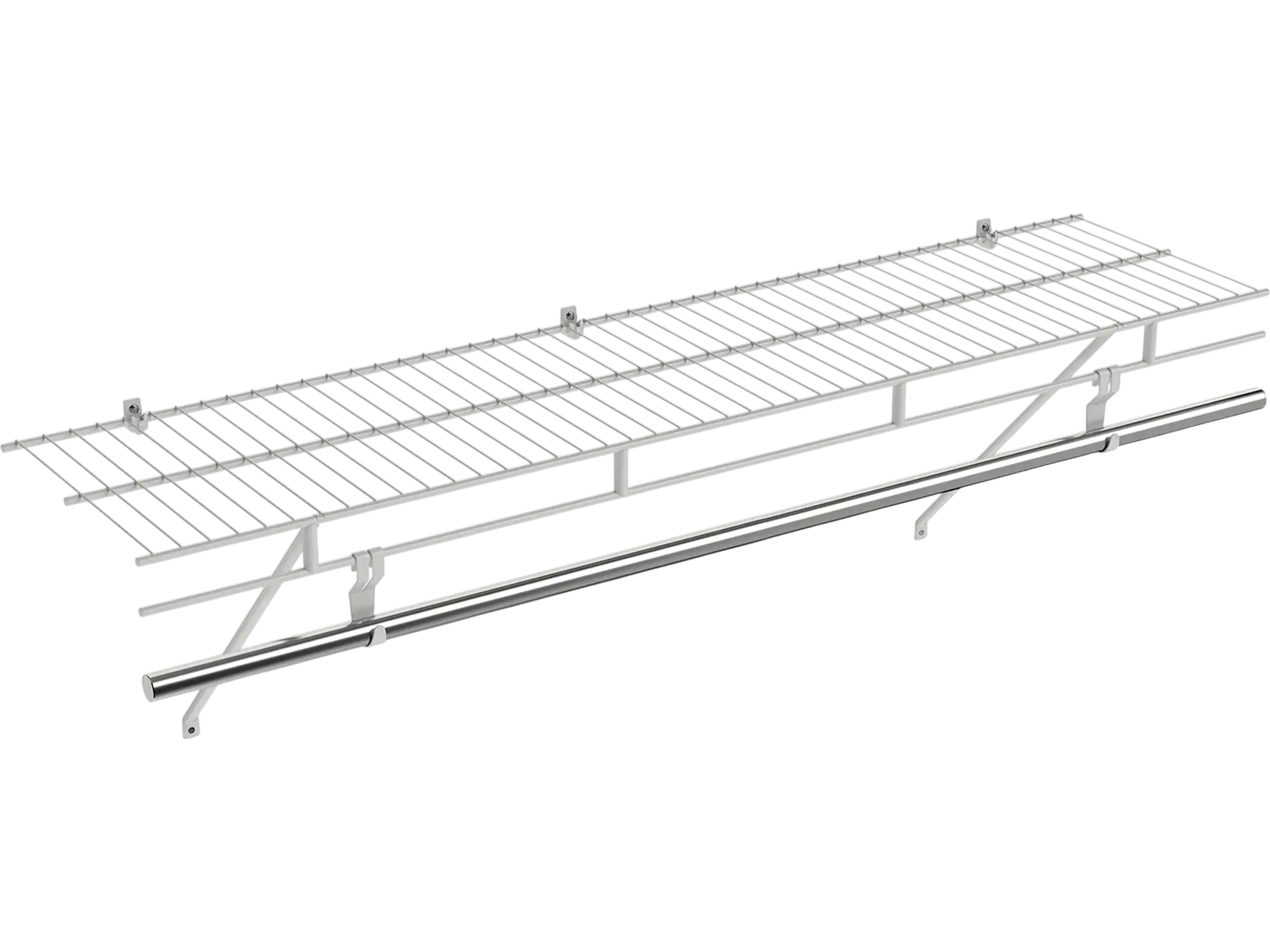 Costway Wall Mounted Closet Shelves Ventilated Metal Wire Shelving Kit 11414332 New