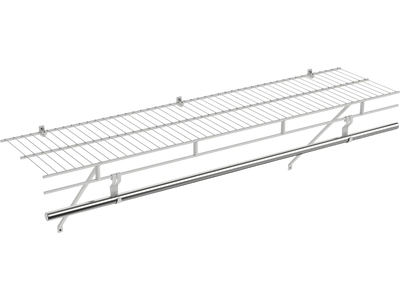 Costway Wall Mounted Closet Shelves Ventilated Metal Wire Shelving Kit 11414332 New