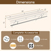 Wall-mounted closet shelf with ventilated metal wire design, measuring 48"x12", ideal for organizing clothes and.