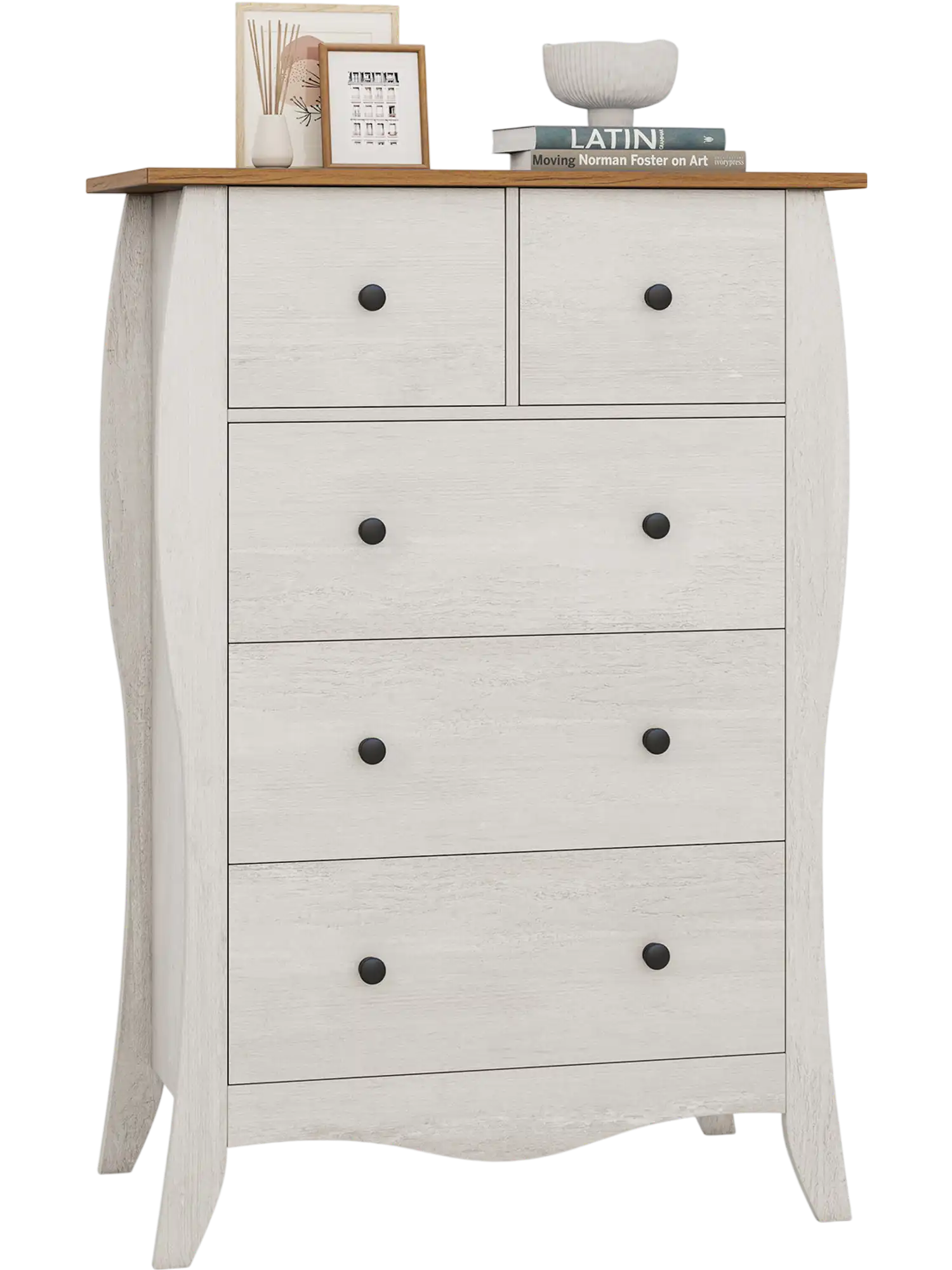Costway 5-Drawer Closet Storage Organizer Dresser 643925718 New