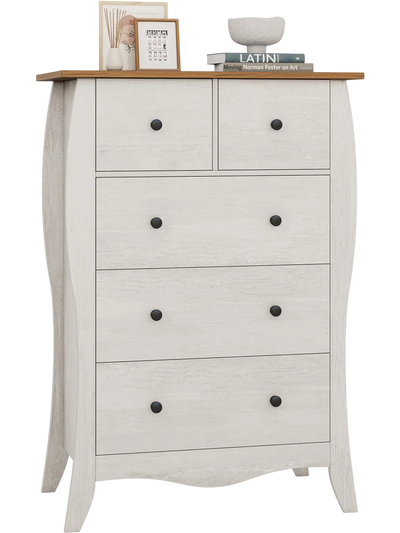 Costway 5-Drawer Closet Storage Organizer Dresser 643925718 New