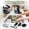 Cold press juicer machine with one-button disassembly, 95% juice yield, and included cleaning brush for easy.